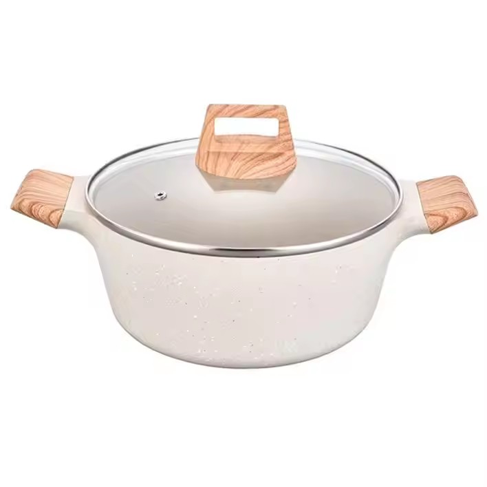 Besi tuang 26m 28sm 30sm Memasak Nonstick Aluminium Casserole Stockpot