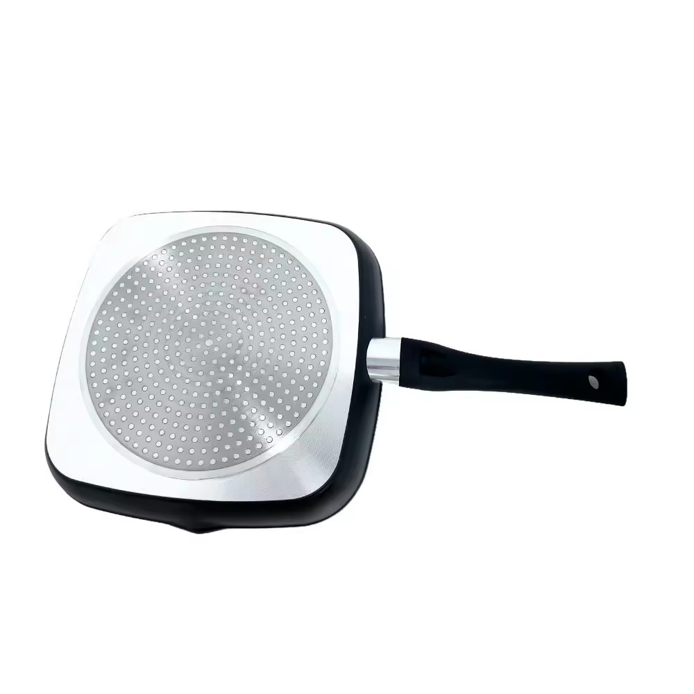 Alat Memasak Kuali Bersalut Granit Luaran Kuali Panggangan Bbq Persegi