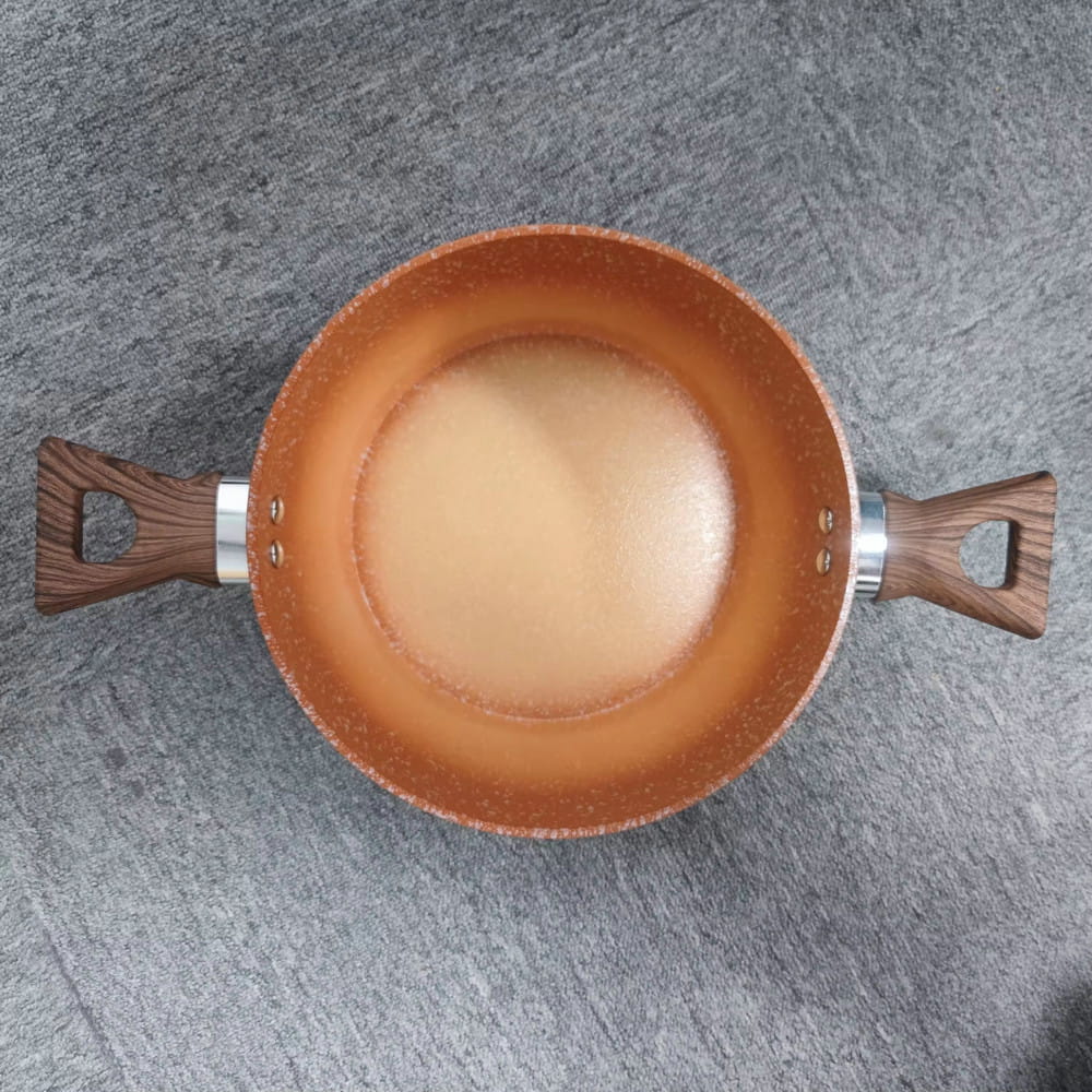 Logo tersuai 24/26/28sm pemanas makanan seramik anti pelekat bukan lekat kaserol periuk panas rumah