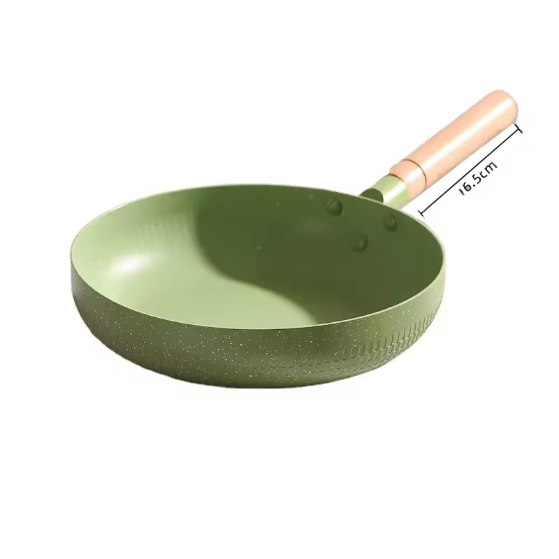 Mesra alam 24sm 26sm 28sm 30sm logo tersuai non-stick aluminium fry chef pan